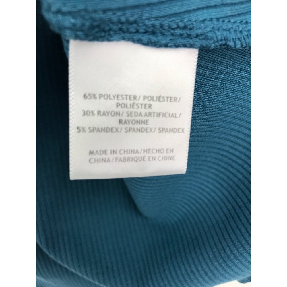 Modcloth Ribbed Mock Turtleneck Blue Medium - Picture 4 of 5